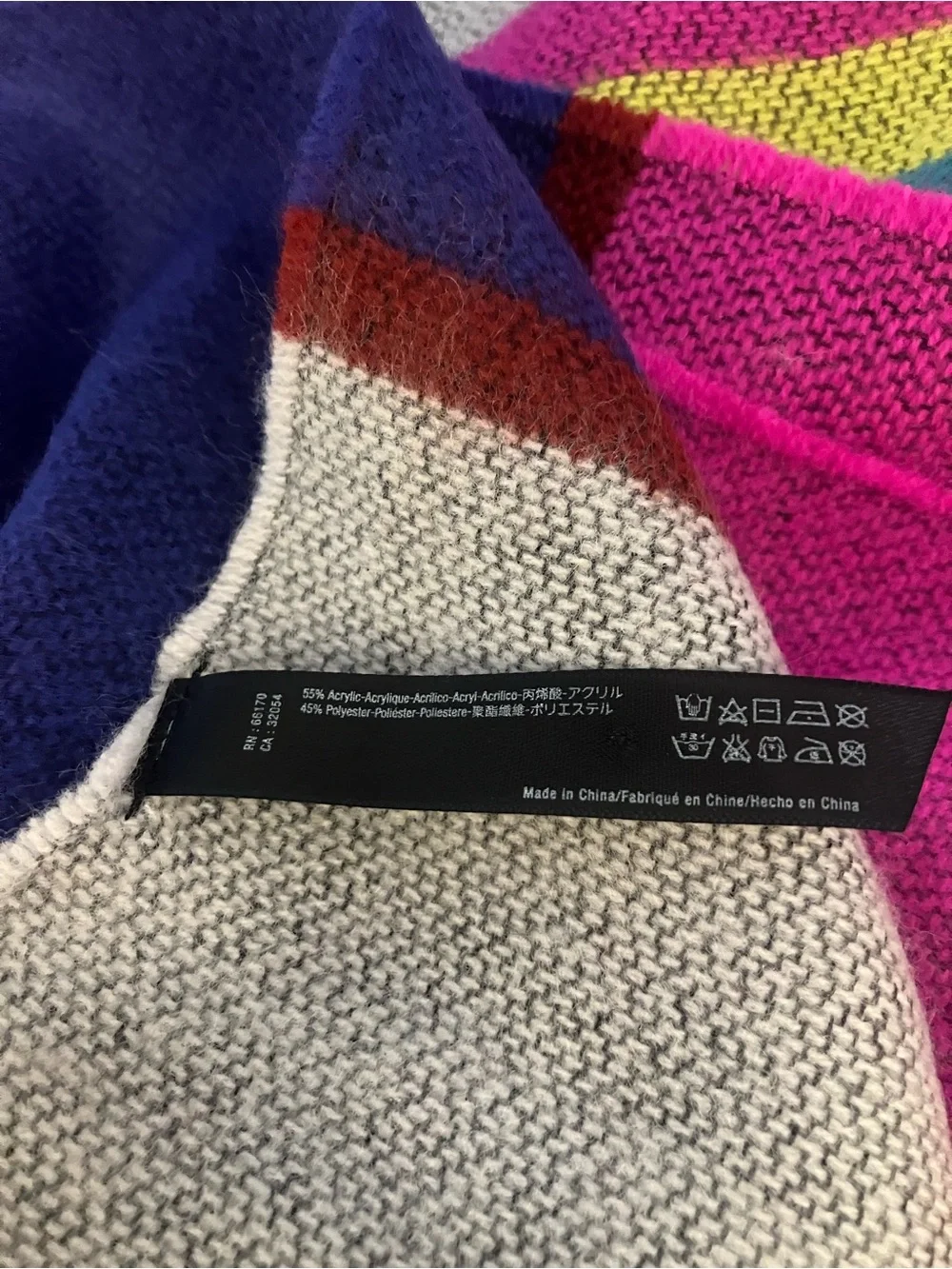 Urban Outfitters Colorful Soft Knit Scarf Striped Large Long Boho Wrap